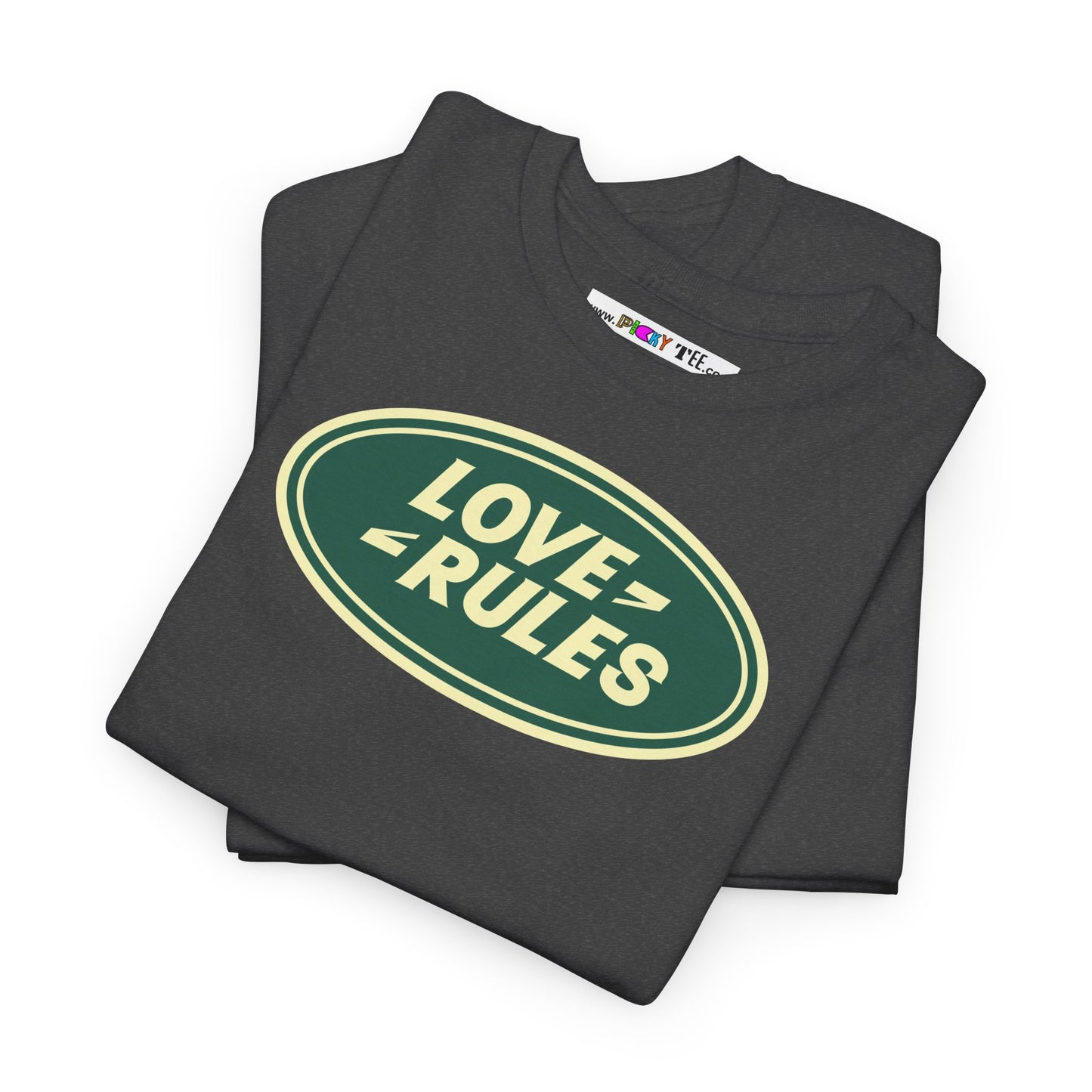 LOVE RULES Unisex Heavy Cotton Tee