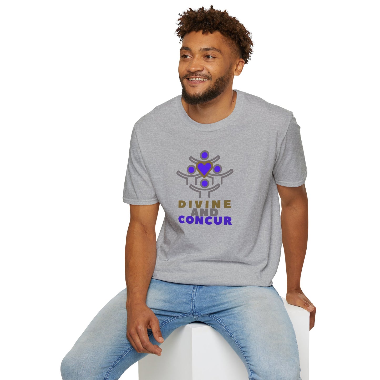 DIVINE AND CONCUR Unisex Softstyle 100% Cotton T-Shirt