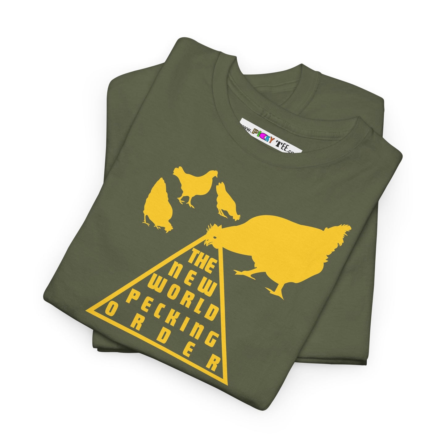 THE NEW WORLD PECKING ORDER Unisex Heavy Cotton Tee