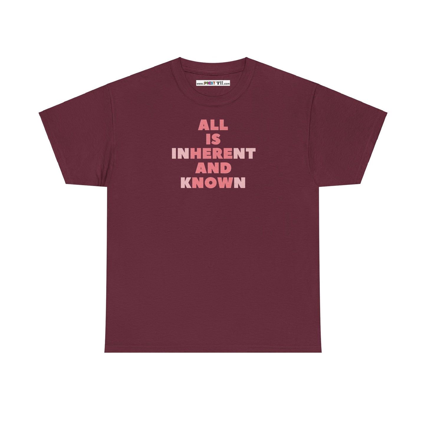 ALL IS INHERENT AND KNOWN Unisex Heavy Cotton Tee