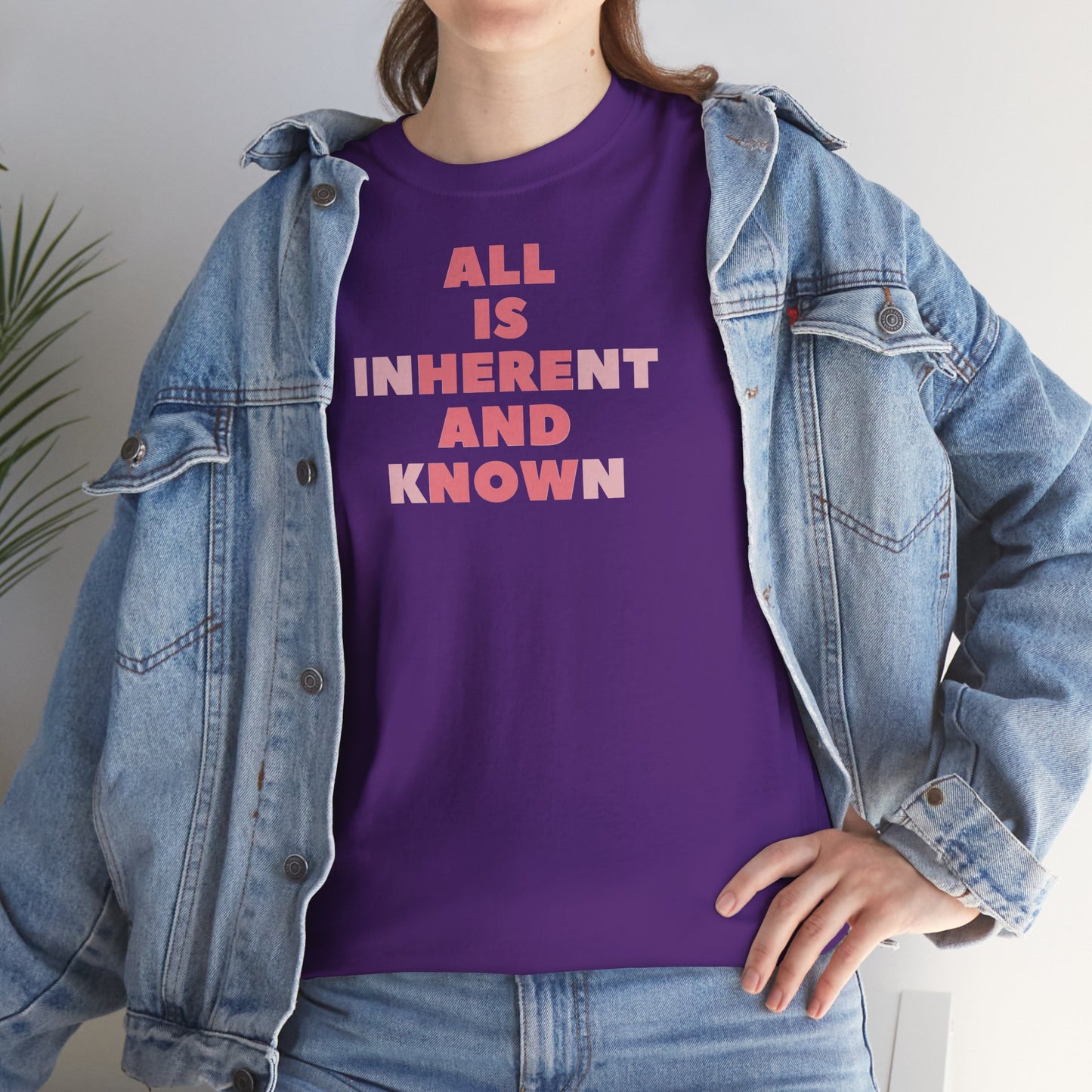 ALL IS INHERENT AND KNOWN Unisex Heavy Cotton Tee