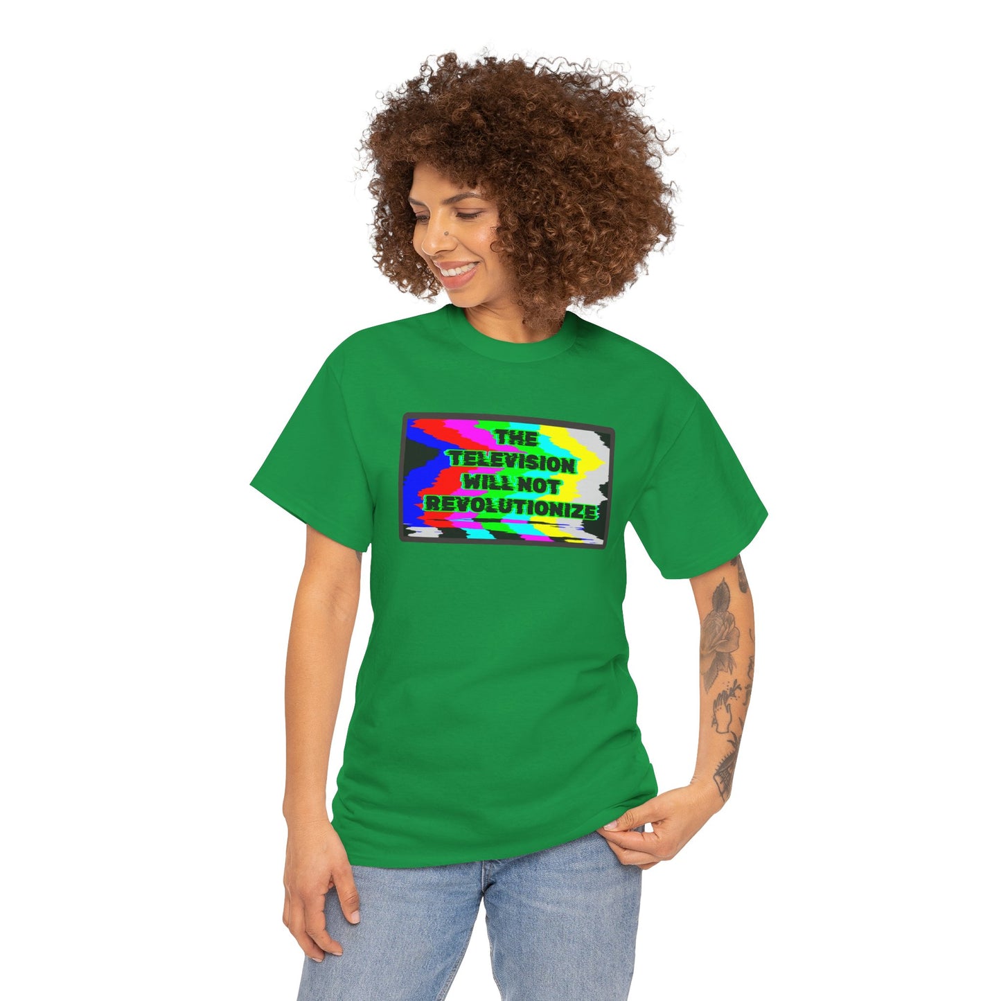 THE TELEVISION WILL NOT REVOLUTIONIZE Unisex Heavy Cotton Tee