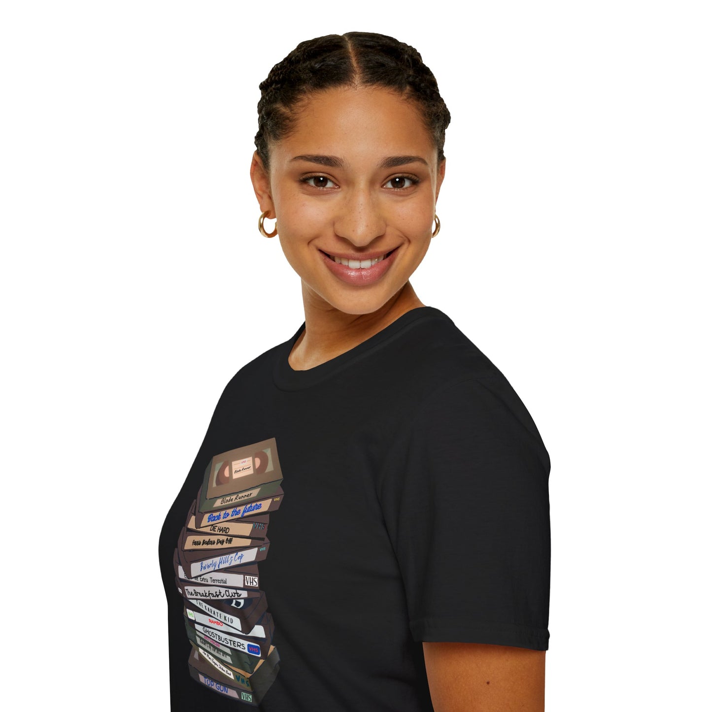 80s VHStack Unisex Softstyle 100% Cotton T-Shirt
