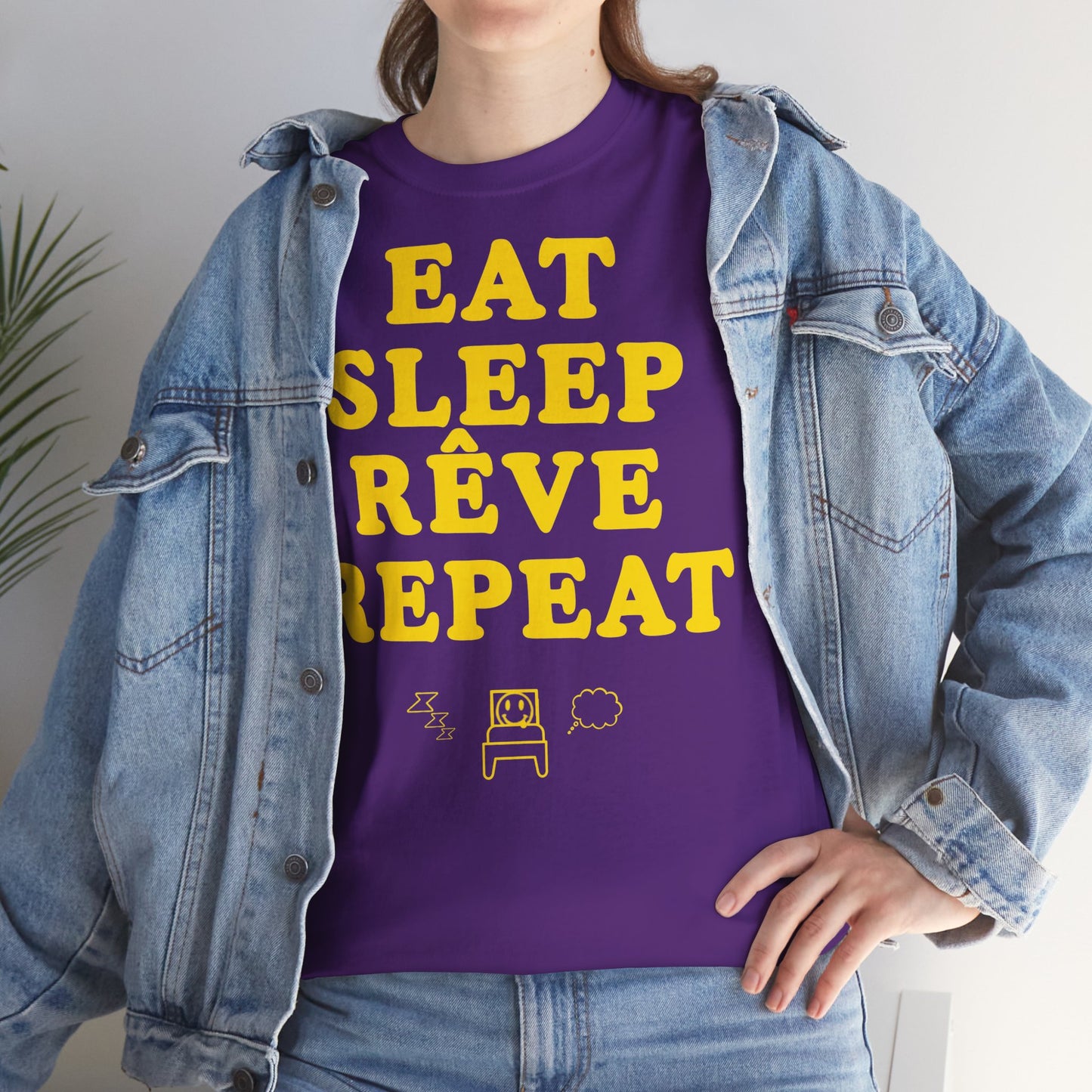 EAT SLEEP RÊVE REPEAT Unisex Heavy Cotton Tee