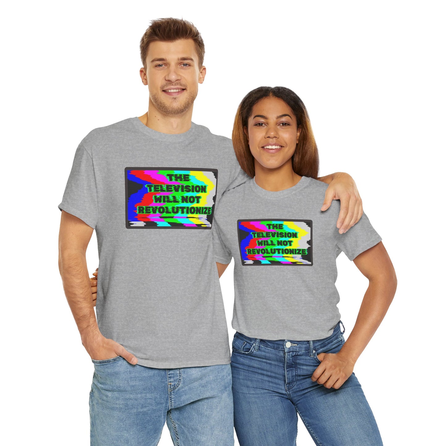 THE TELEVISION WILL NOT REVOLUTIONIZE Unisex Heavy Cotton Tee