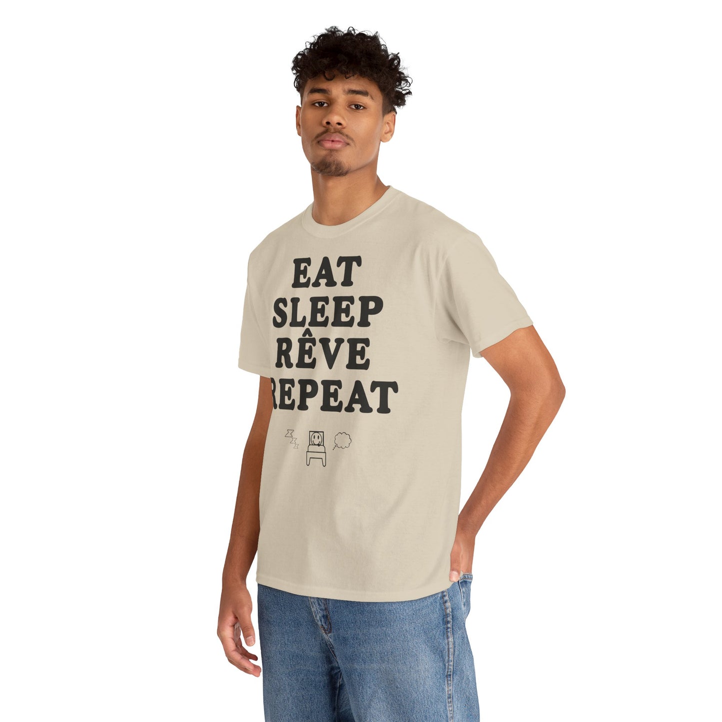 EAT SLEEP RÊVE REPEAT Unisex Heavy Cotton Tee