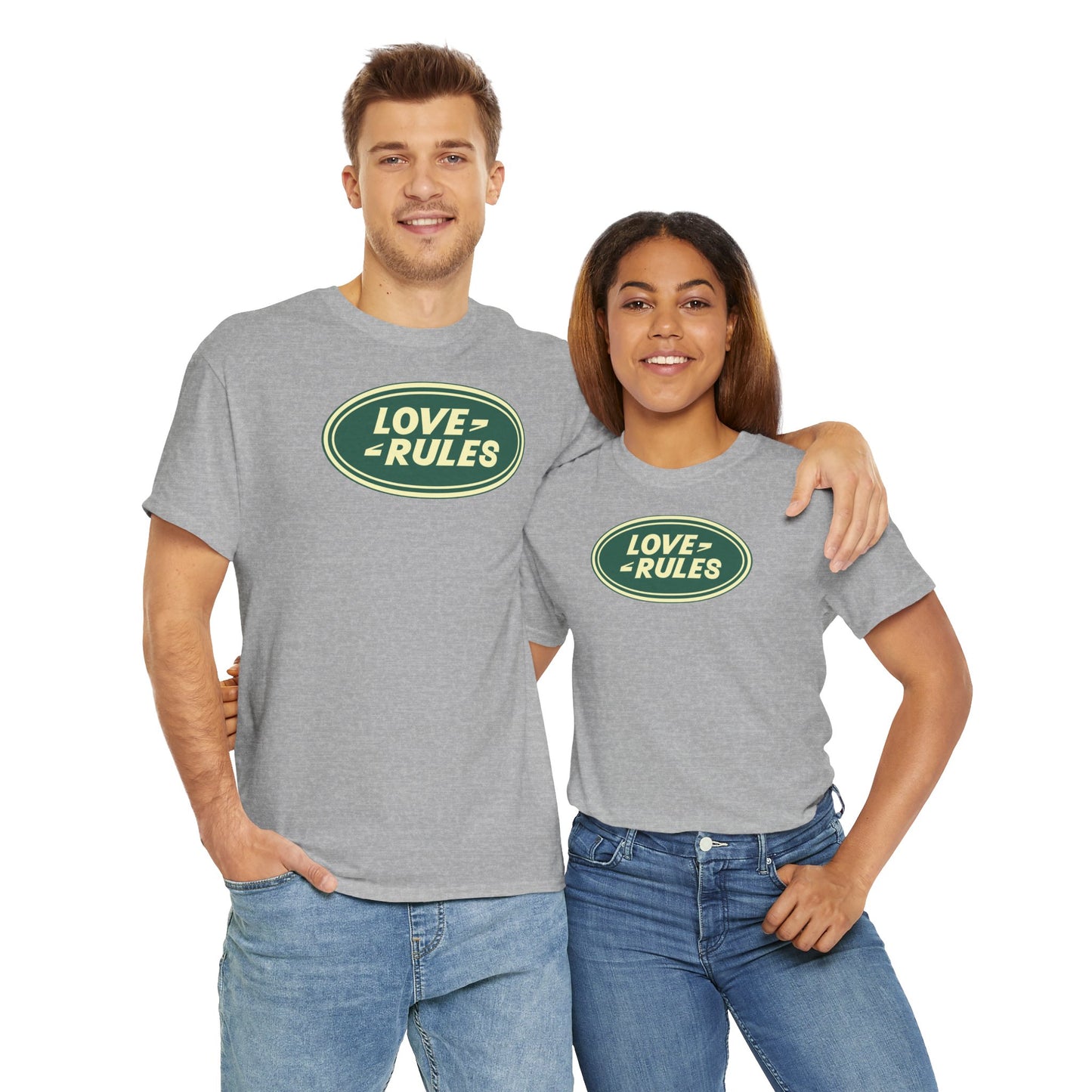 LOVE RULES Unisex Heavy Cotton Tee