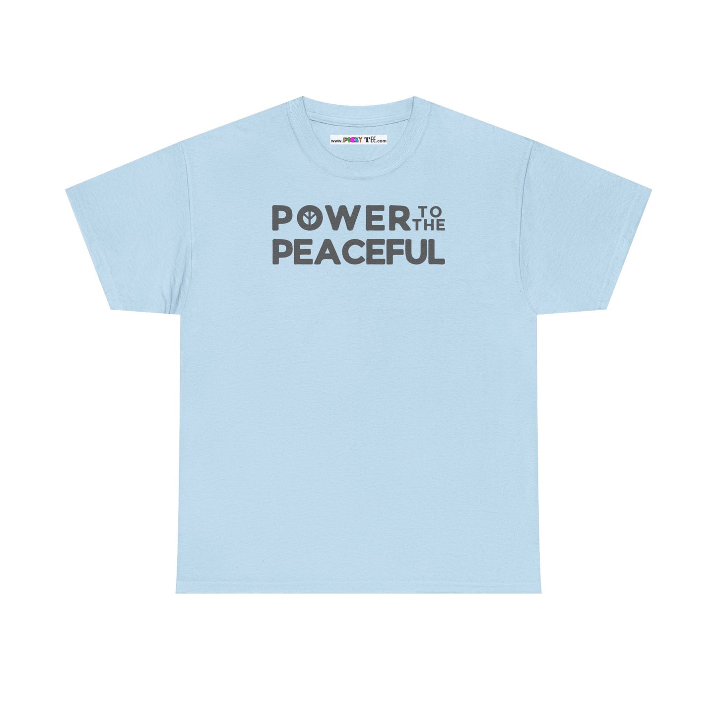 POWER TO THE PEACEFUL Unisex Heavy Cotton Tee