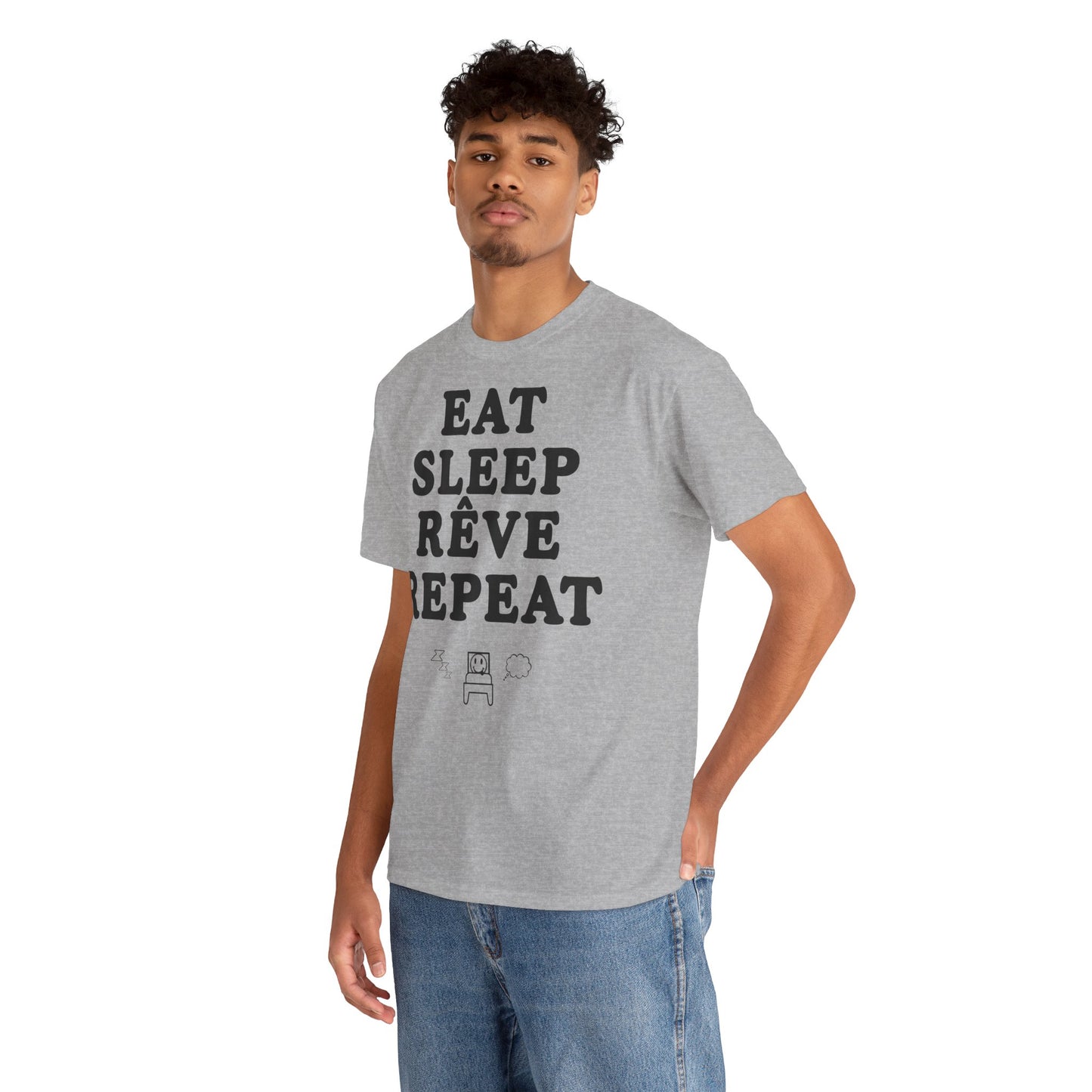 EAT SLEEP RÊVE REPEAT Unisex Heavy Cotton Tee