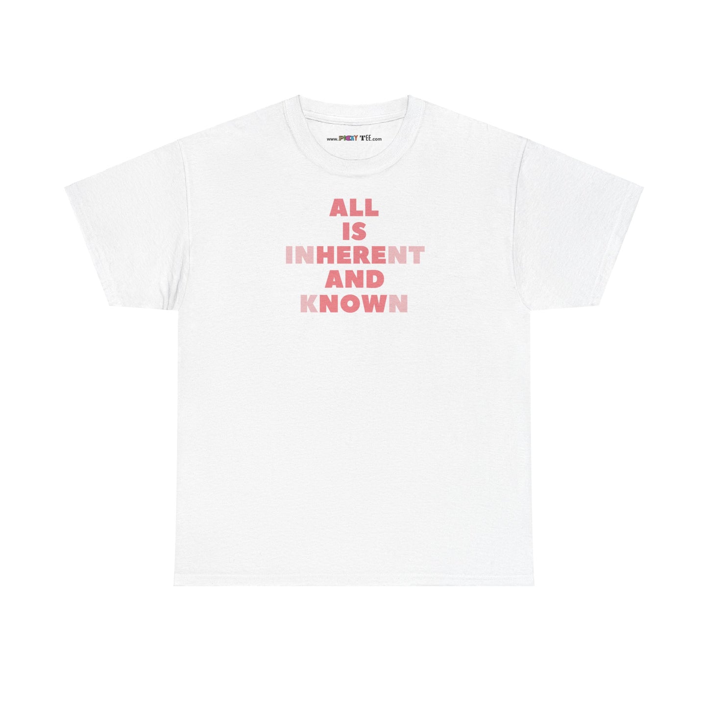 ALL IS INHERENT AND KNOWN Unisex Heavy Cotton Tee
