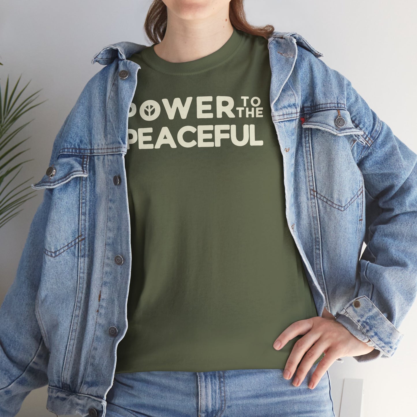 POWER TO THE PEACEFUL Unisex Heavy Cotton Tee