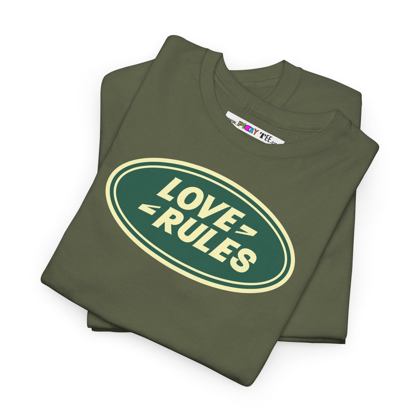 LOVE RULES Unisex Heavy Cotton Tee