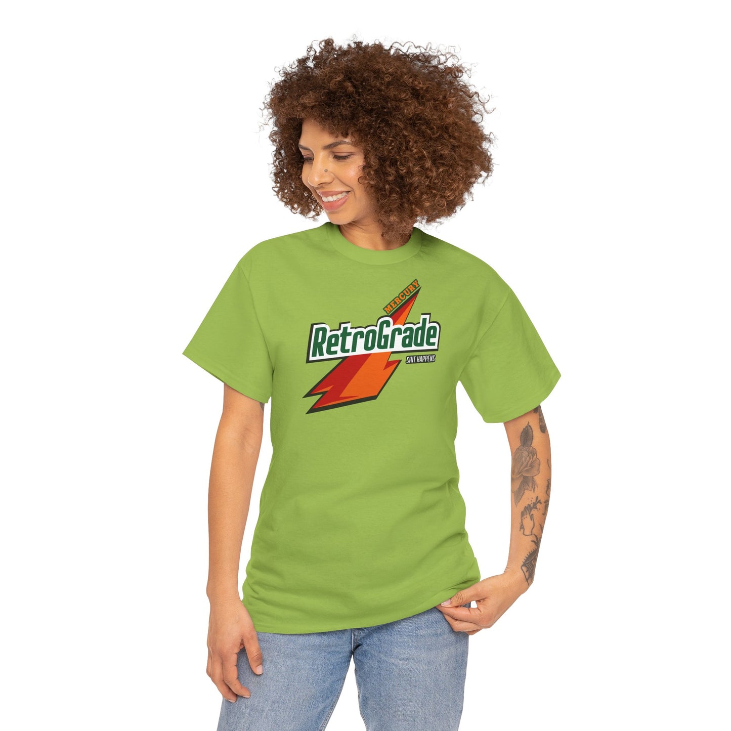 MERCURY RETROGRADE, SHIT HAPPENS Unisex Heavy Cotton Tee