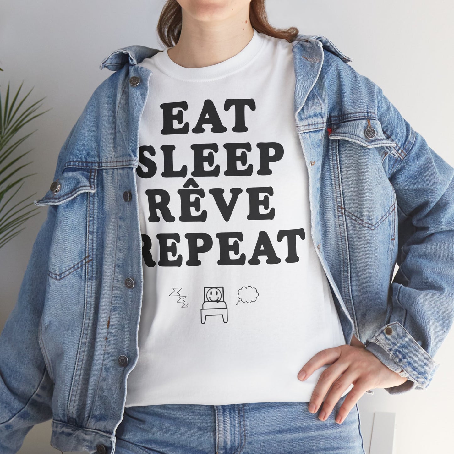 EAT SLEEP RÊVE REPEAT Unisex Heavy Cotton Tee