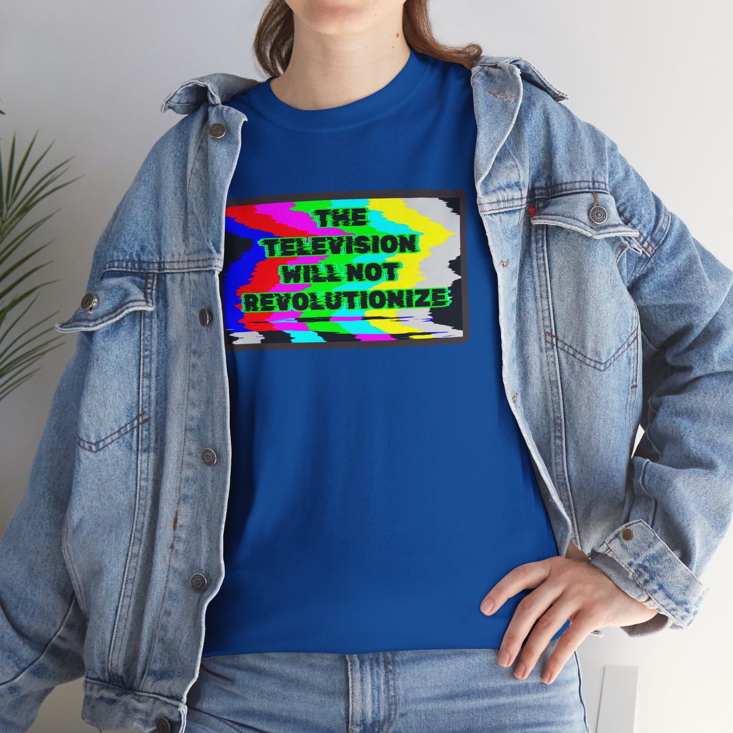 THE TELEVISION WILL NOT REVOLUTIONIZE Unisex Heavy Cotton Tee