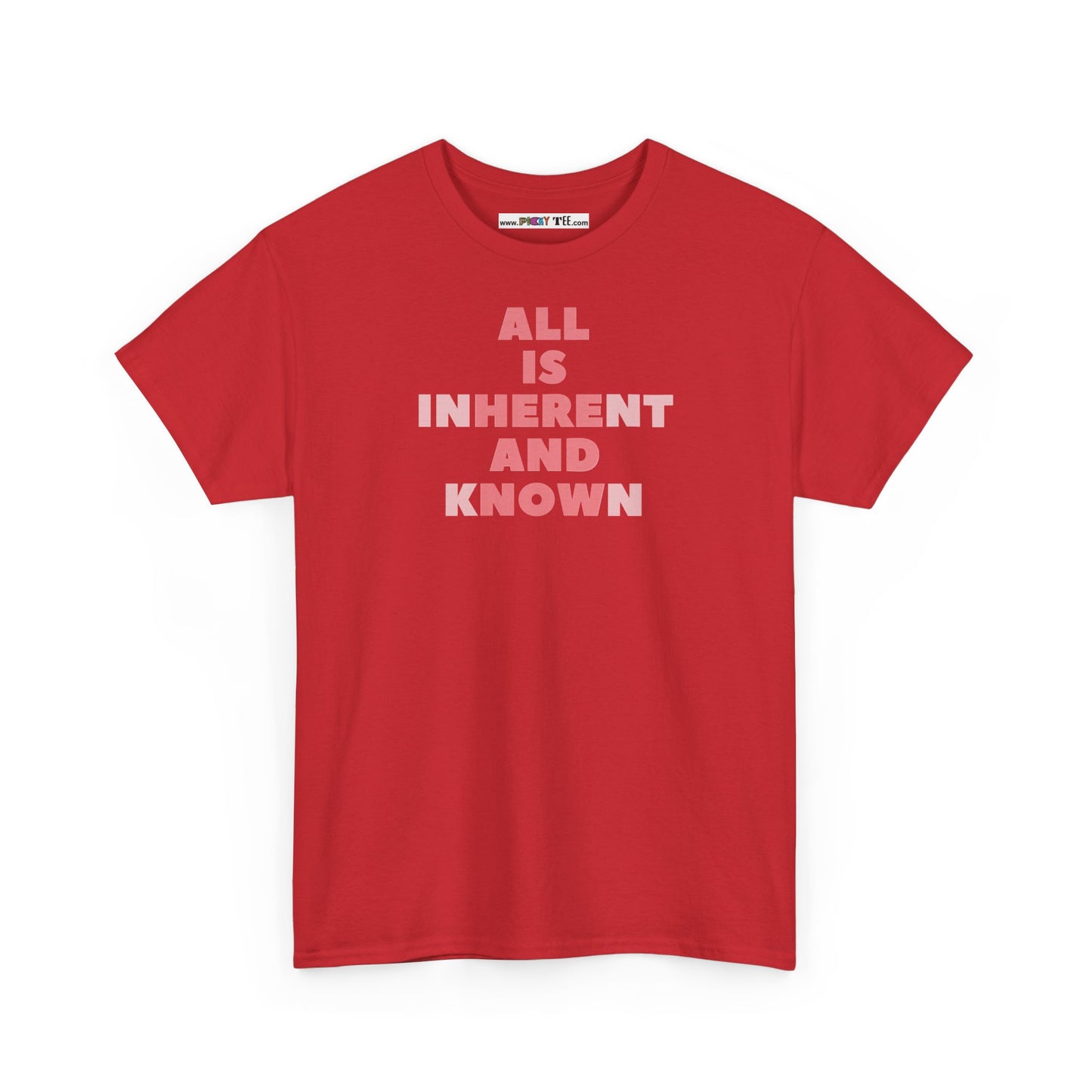 ALL IS INHERENT AND KNOWN Unisex Heavy Cotton Tee