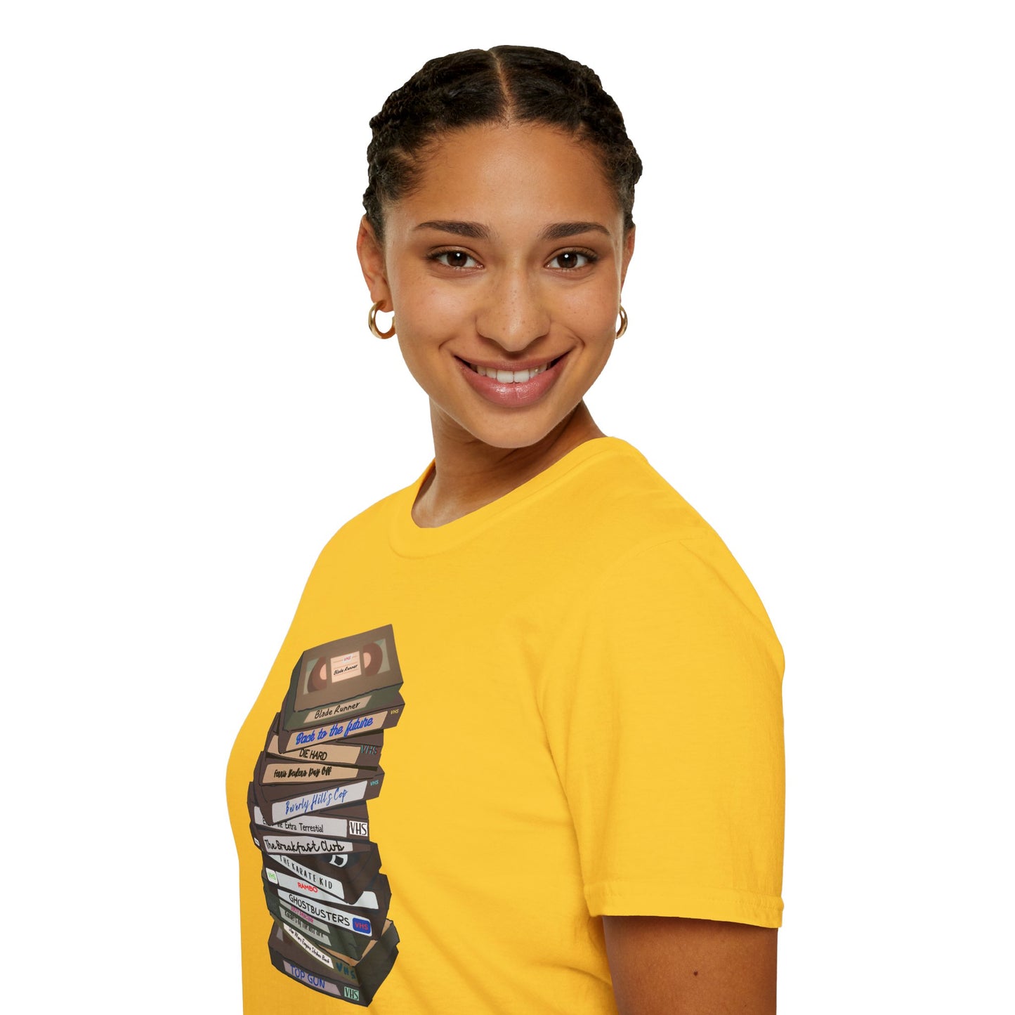 80s VHStack Unisex Softstyle 100% Cotton T-Shirt
