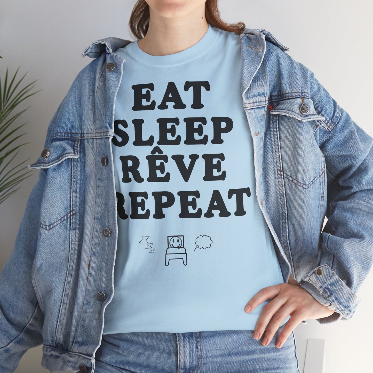EAT SLEEP RÊVE REPEAT Unisex Heavy Cotton Tee