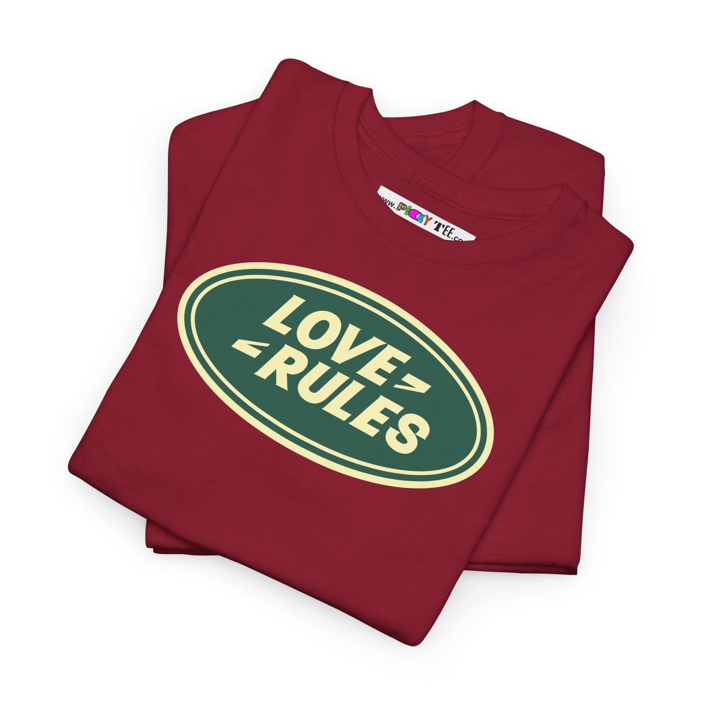 LOVE RULES Unisex Heavy Cotton Tee
