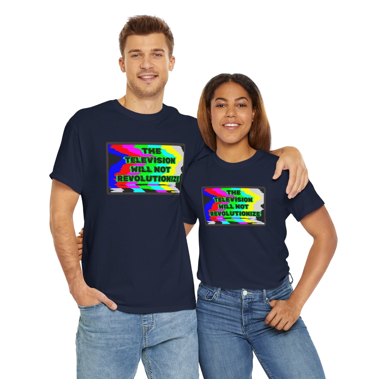 THE TELEVISION WILL NOT REVOLUTIONIZE Unisex Heavy Cotton Tee