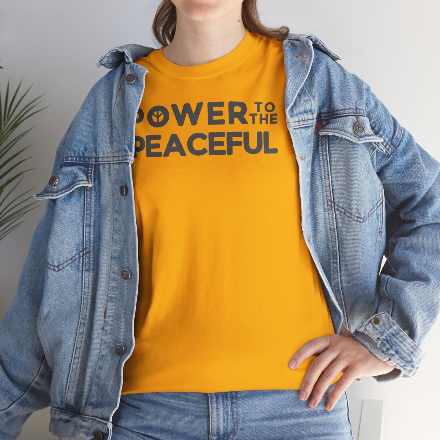 POWER TO THE PEACEFUL Unisex Heavy Cotton Tee