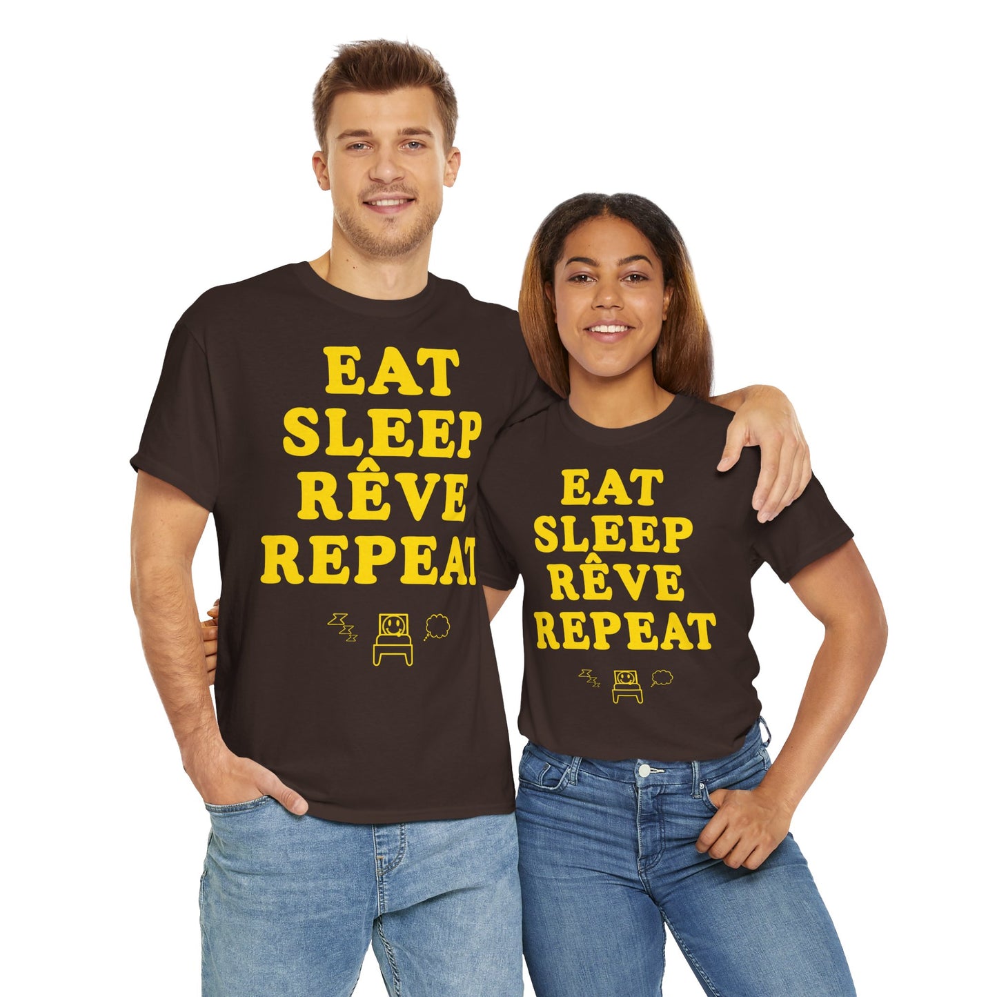 EAT SLEEP RÊVE REPEAT Unisex Heavy Cotton Tee