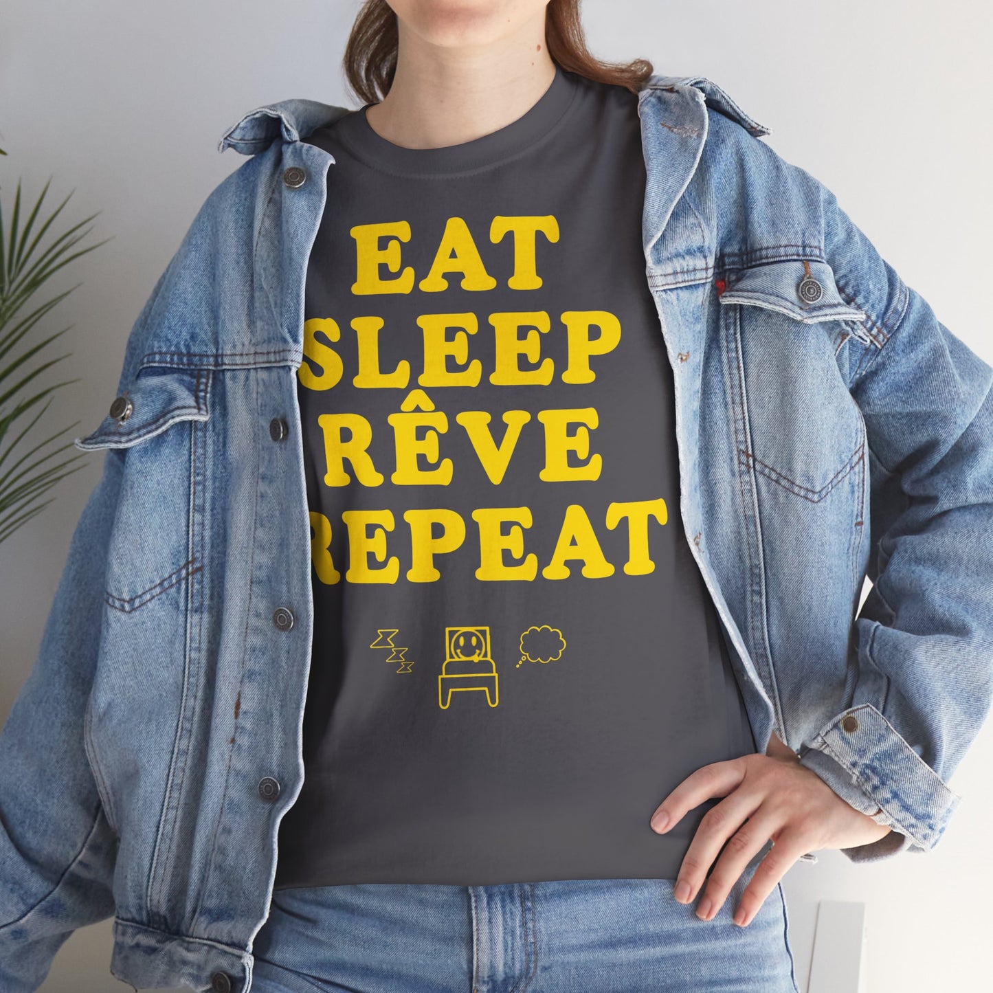 EAT SLEEP RÊVE REPEAT Unisex Heavy Cotton Tee