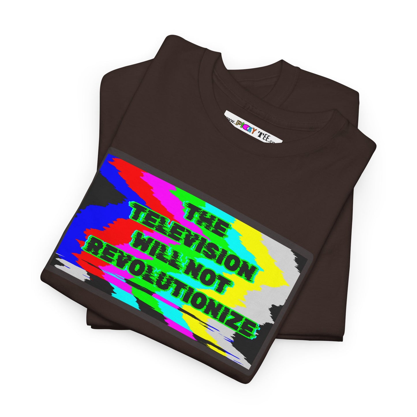 THE TELEVISION WILL NOT REVOLUTIONIZE Unisex Heavy Cotton Tee