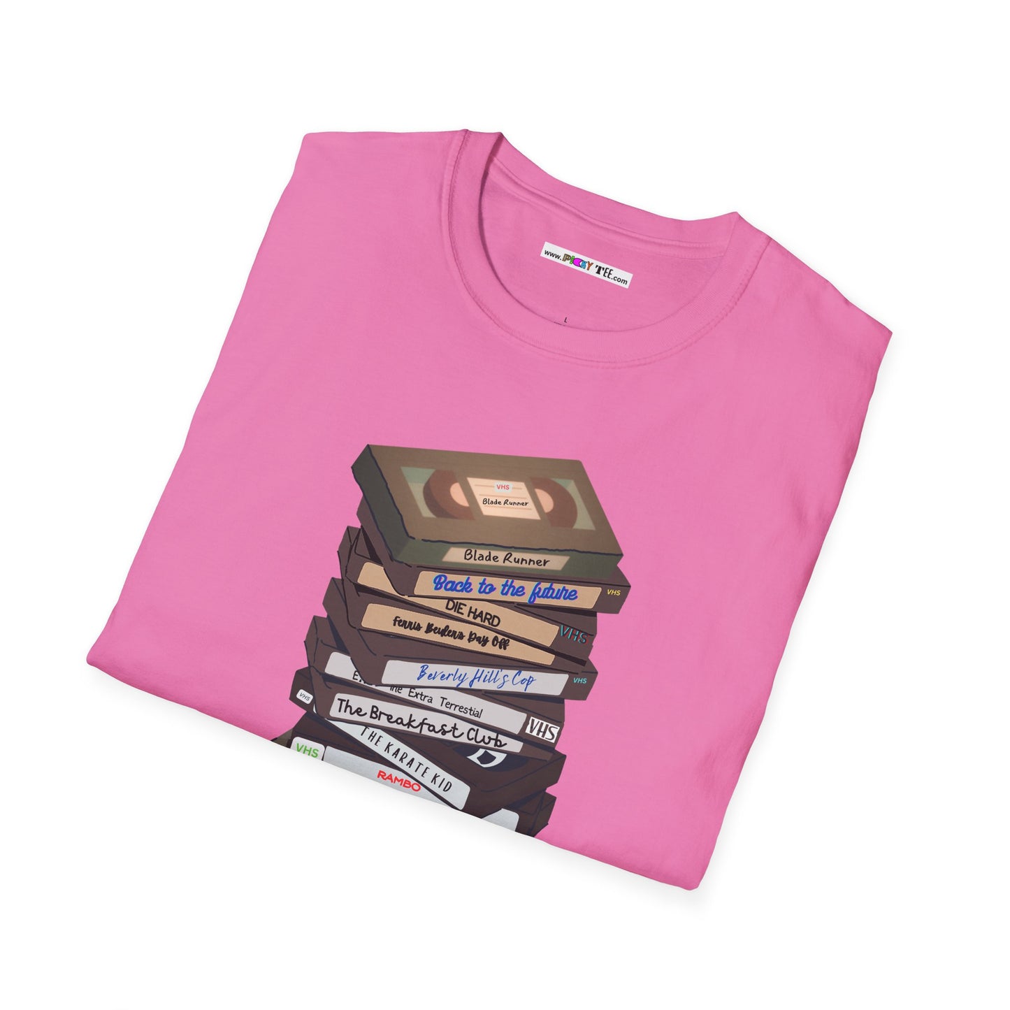80s VHStack Unisex Softstyle 100% Cotton T-Shirt