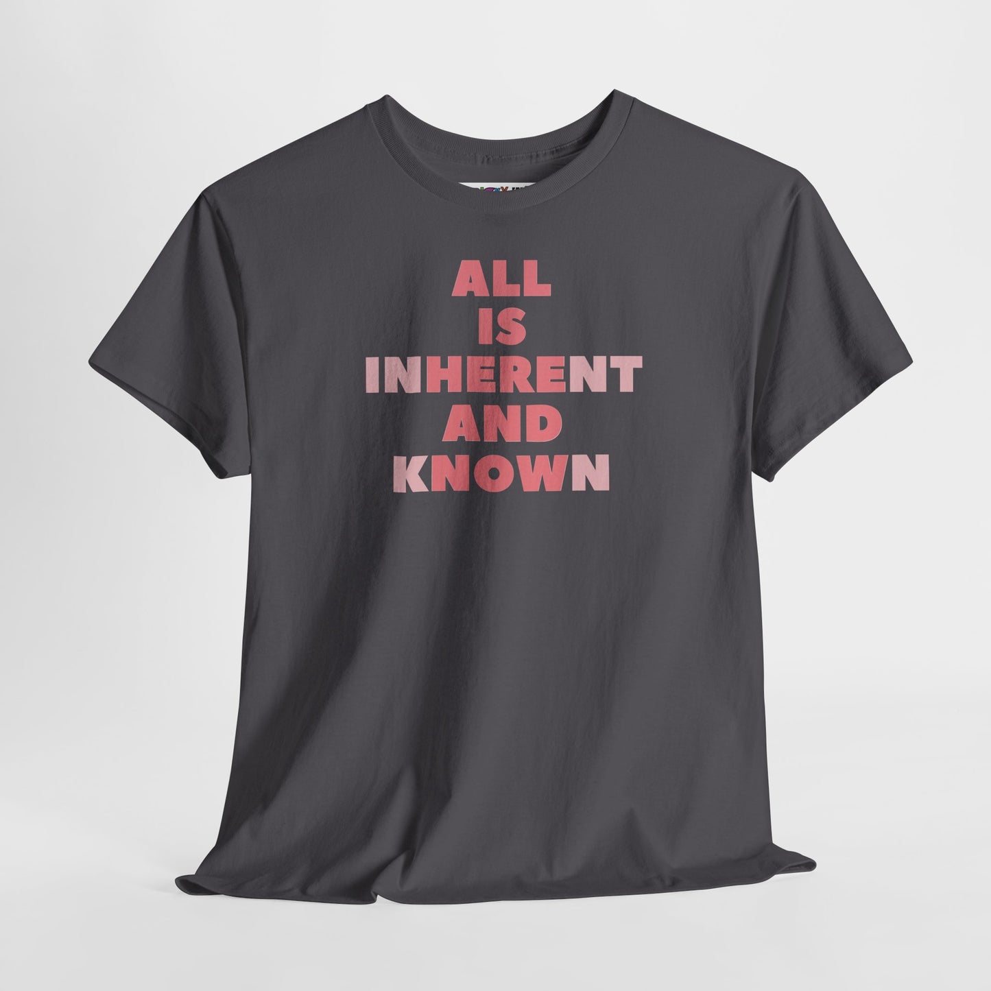 ALL IS INHERENT AND KNOWN Unisex Heavy Cotton Tee