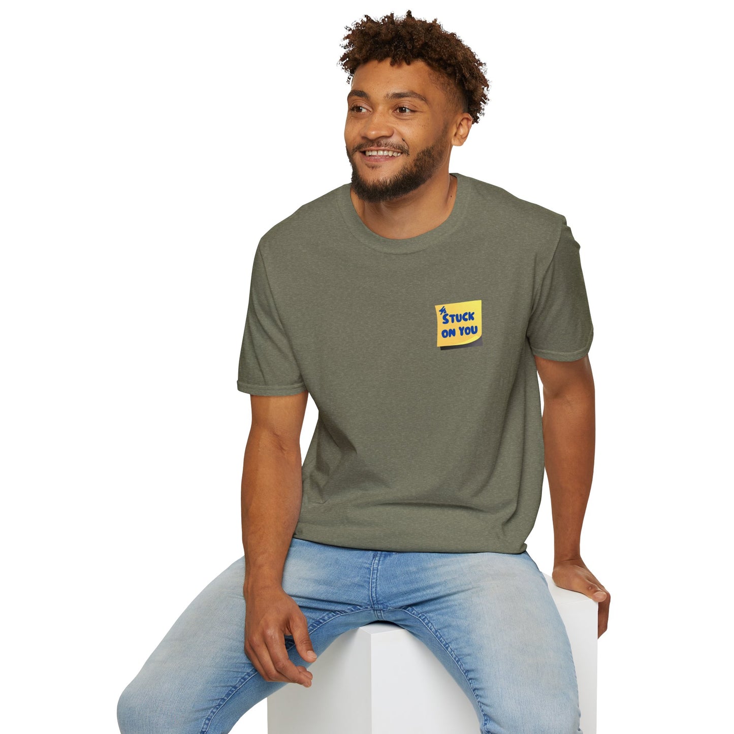 STUCK ON YOU Unisex Softstyle 100% Cotton T-Shirt