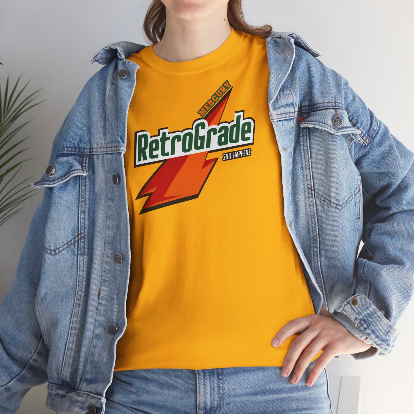 MERCURY RETROGRADE, SHIT HAPPENS Unisex Heavy Cotton Tee