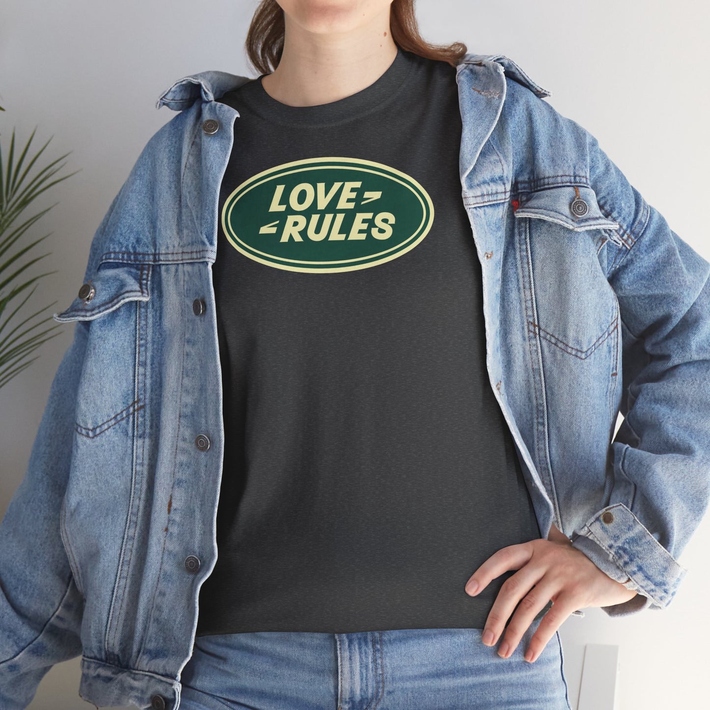 LOVE RULES Unisex Heavy Cotton Tee