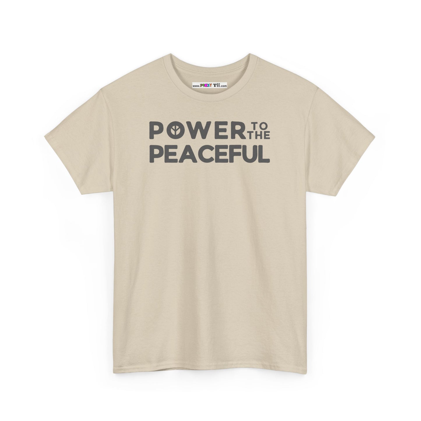 POWER TO THE PEACEFUL Unisex Heavy Cotton Tee