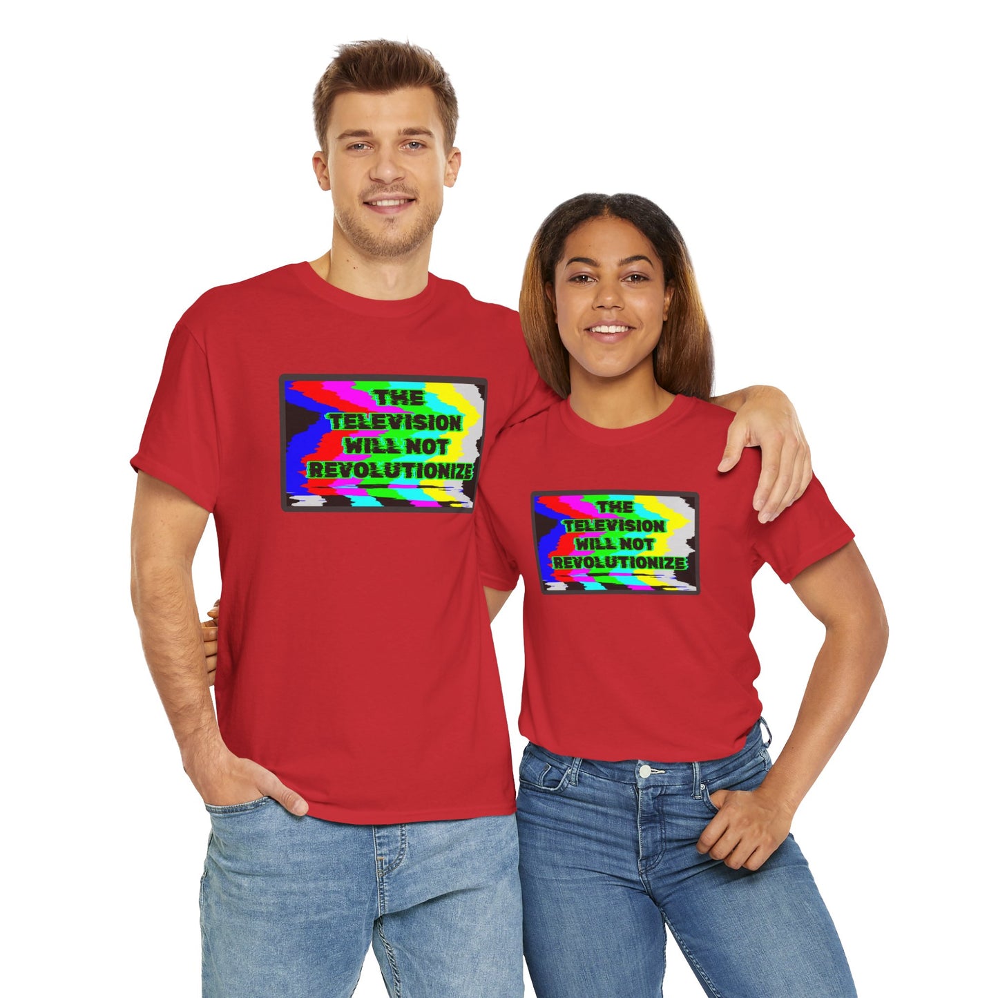 THE TELEVISION WILL NOT REVOLUTIONIZE Unisex Heavy Cotton Tee