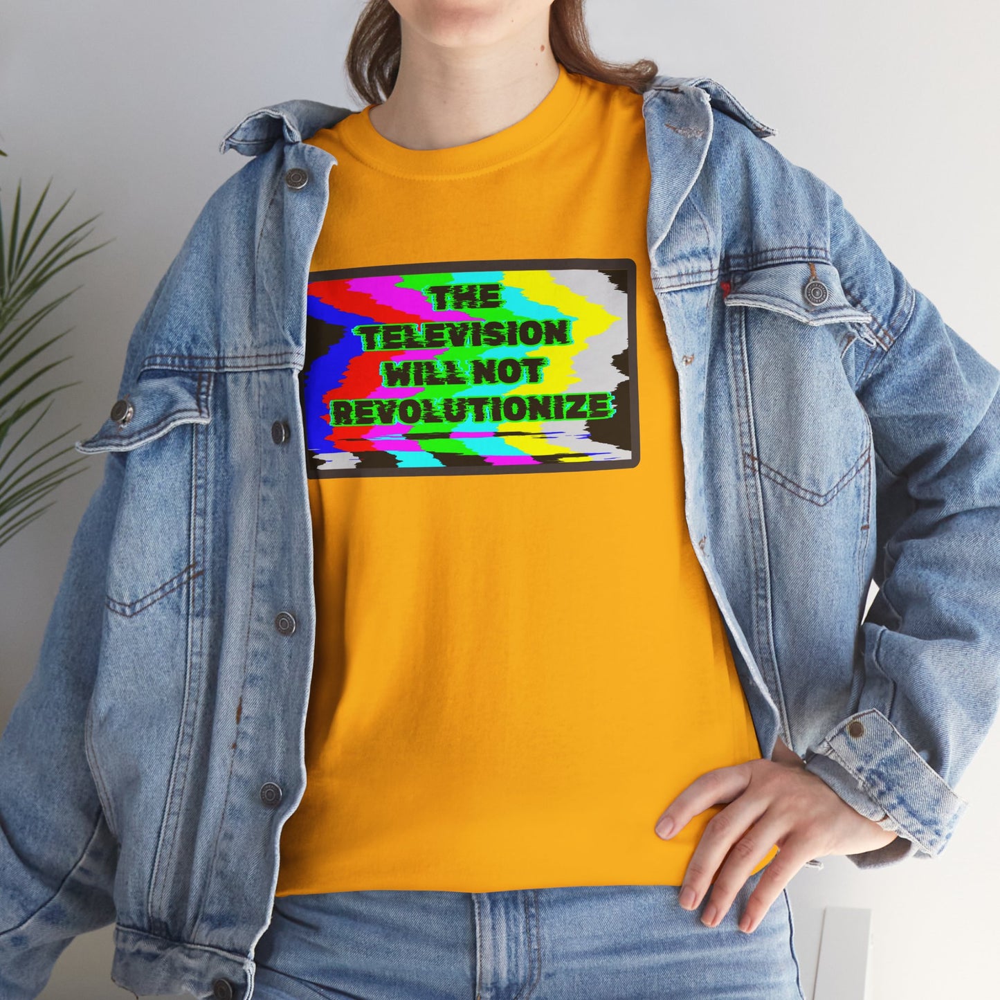THE TELEVISION WILL NOT REVOLUTIONIZE Unisex Heavy Cotton Tee