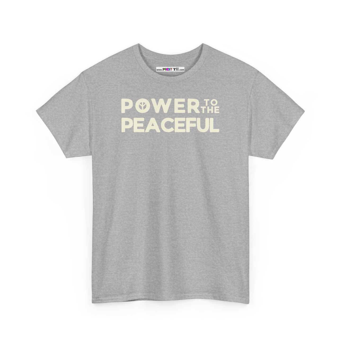 POWER TO THE PEACEFUL Unisex Heavy Cotton Tee