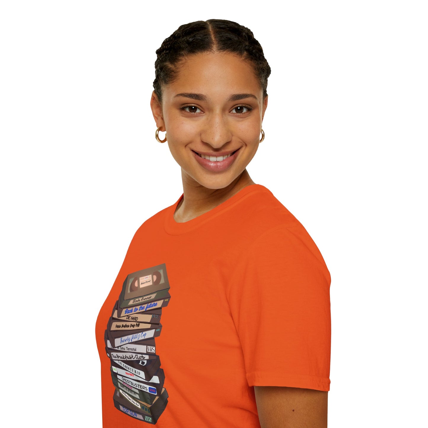 80s VHStack Unisex Softstyle 100% Cotton T-Shirt