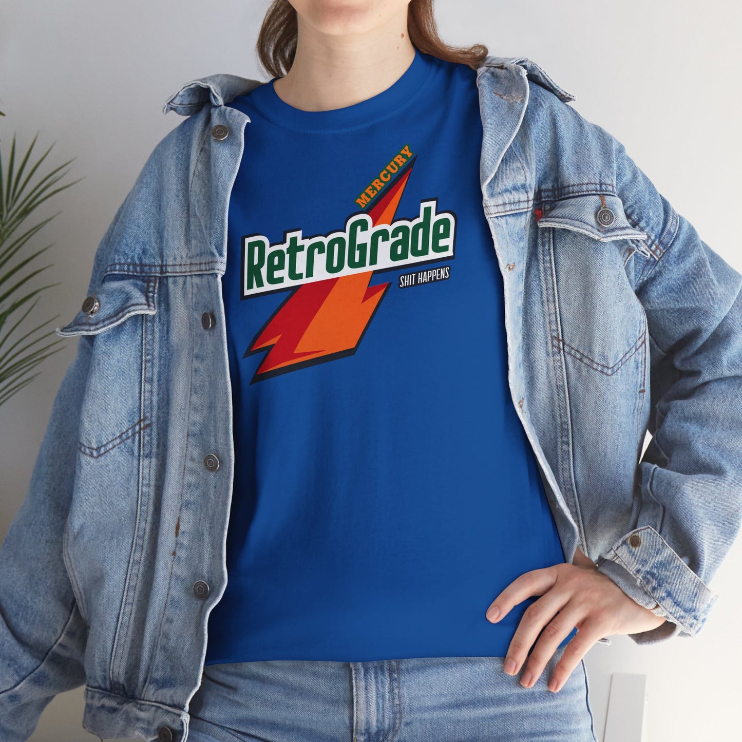 MERCURY RETROGRADE, SHIT HAPPENS Unisex Heavy Cotton Tee