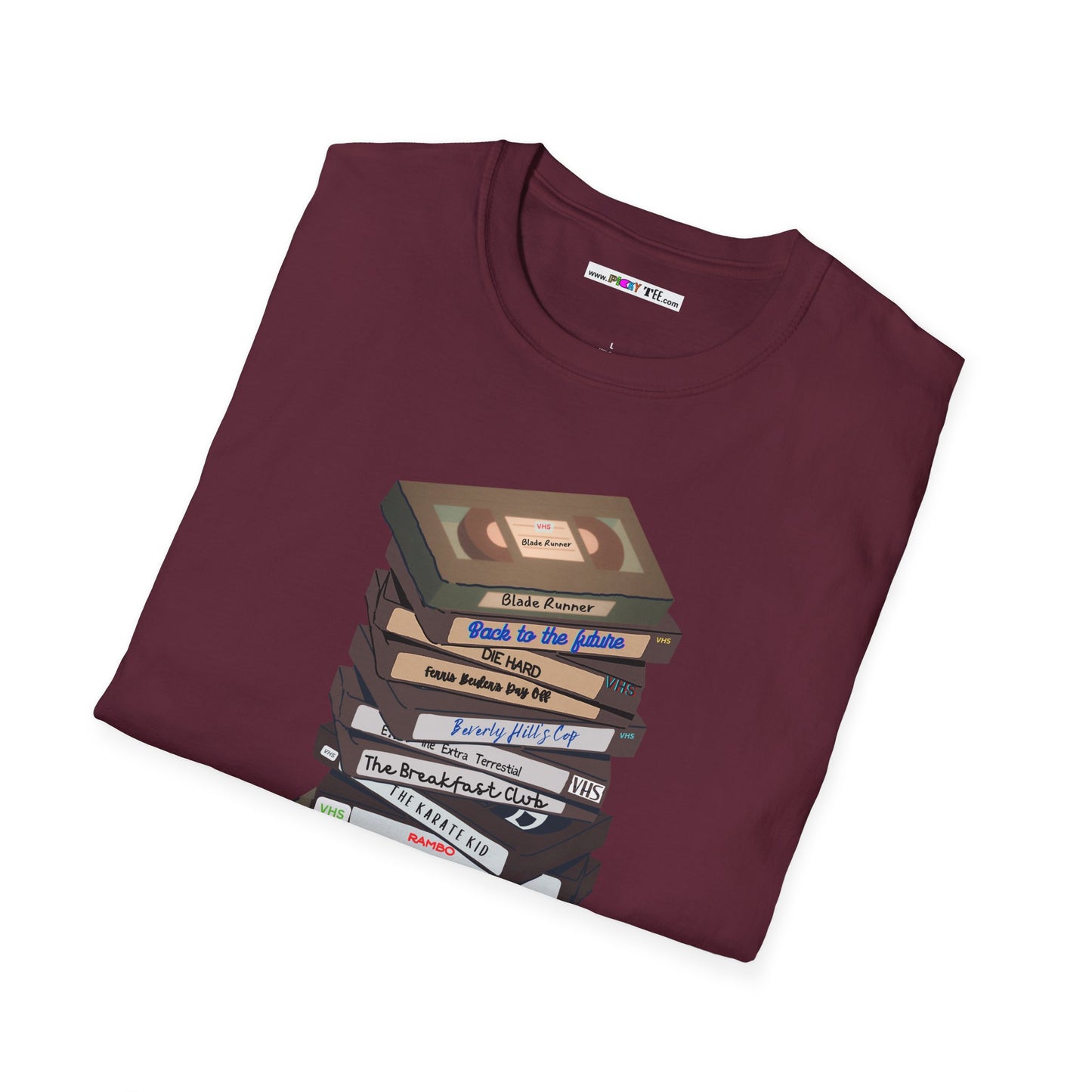 80s VHStack Unisex Softstyle 100% Cotton T-Shirt