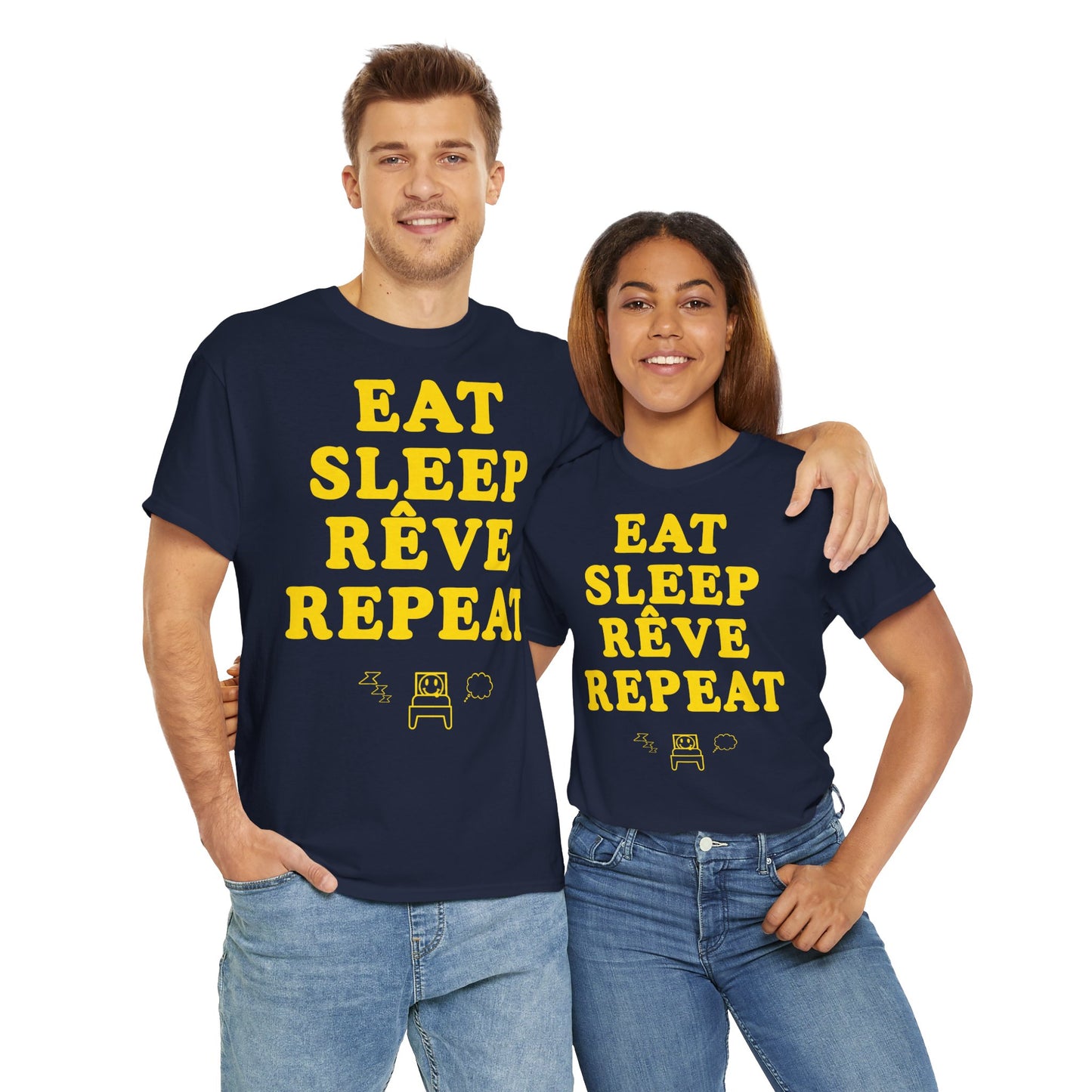EAT SLEEP RÊVE REPEAT Unisex Heavy Cotton Tee