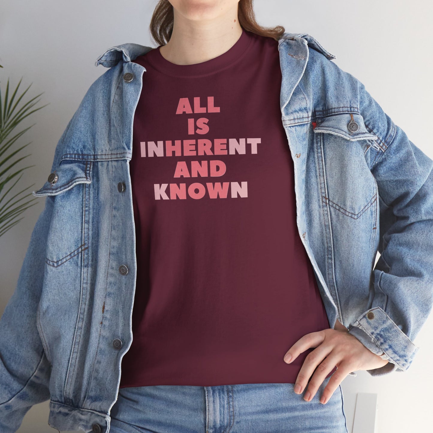 ALL IS INHERENT AND KNOWN Unisex Heavy Cotton Tee
