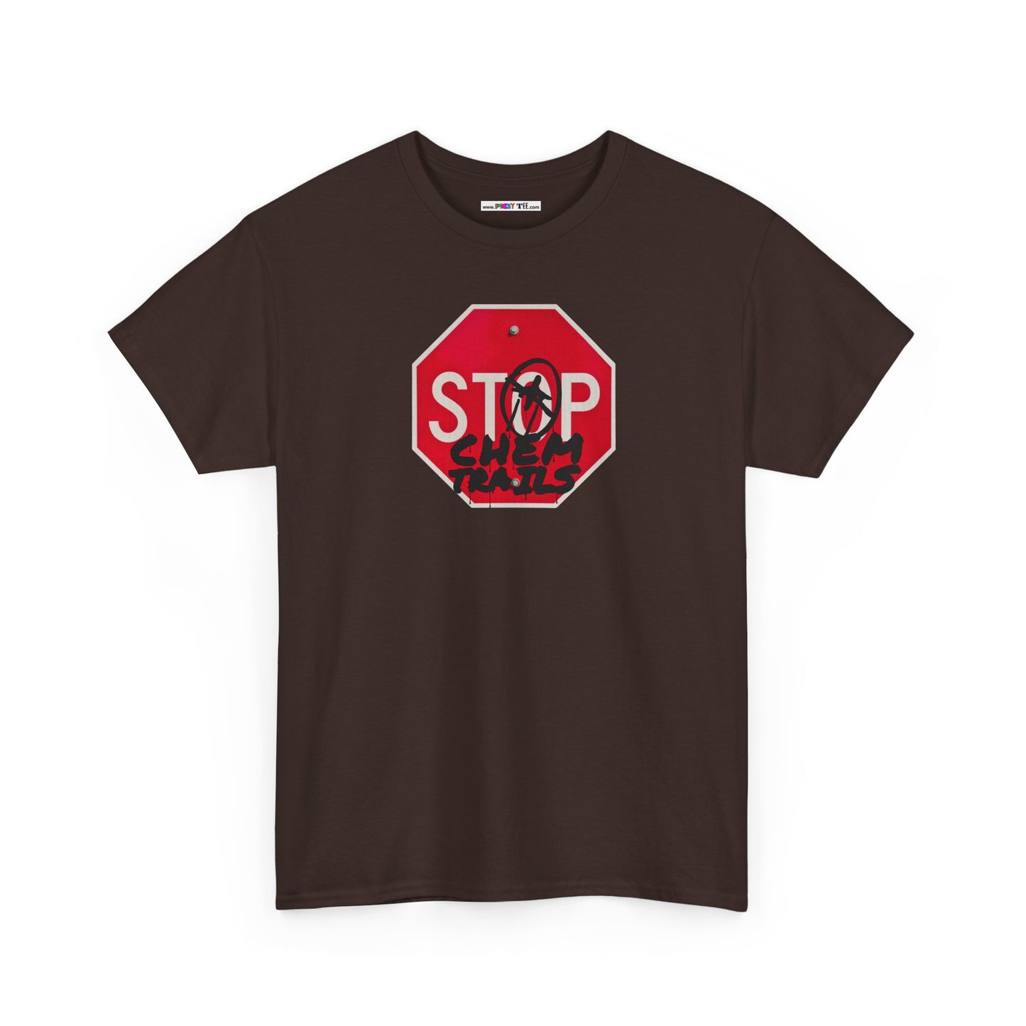 STOP chem trails Unisex Heavy Cotton Tee