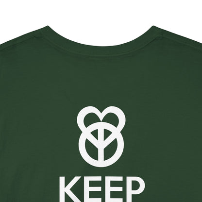 KEEP PEACE AND LOVE ON Unisex Heavy Cotton Tee