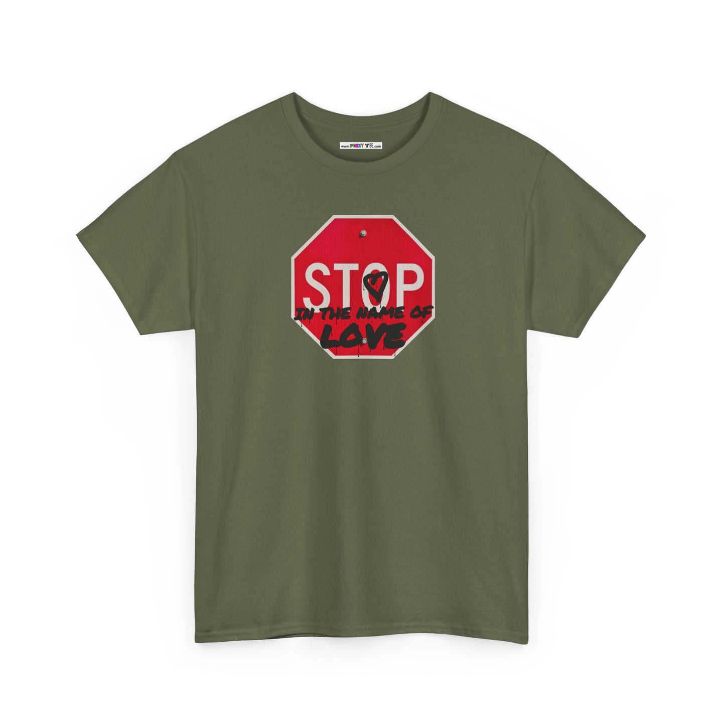 STOP in the name of love Unisex Heavy Cotton Tee