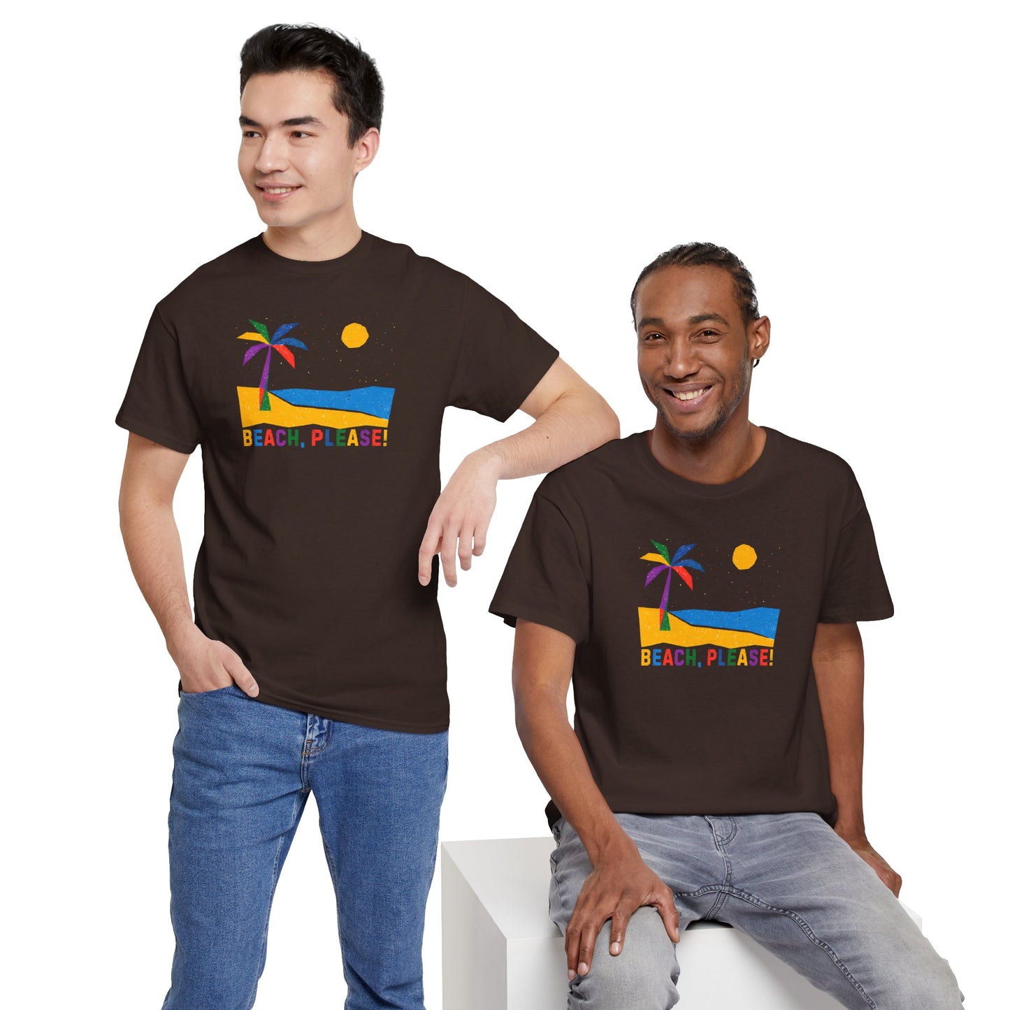 BEACH, PLEASE! Unisex Heavy Cotton Tee
