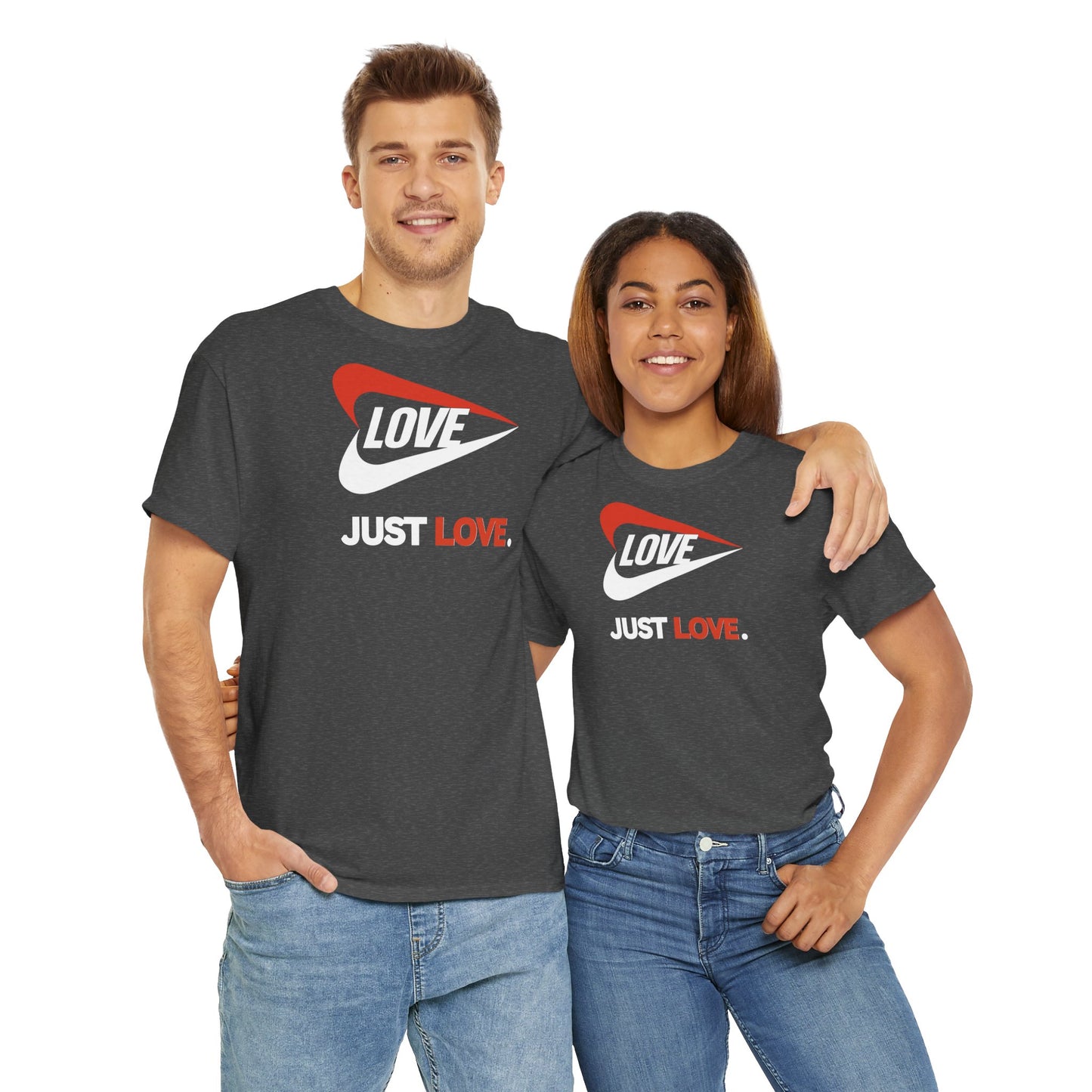 LOVE JUST LOVE. Unisex Heavy Cotton Tee