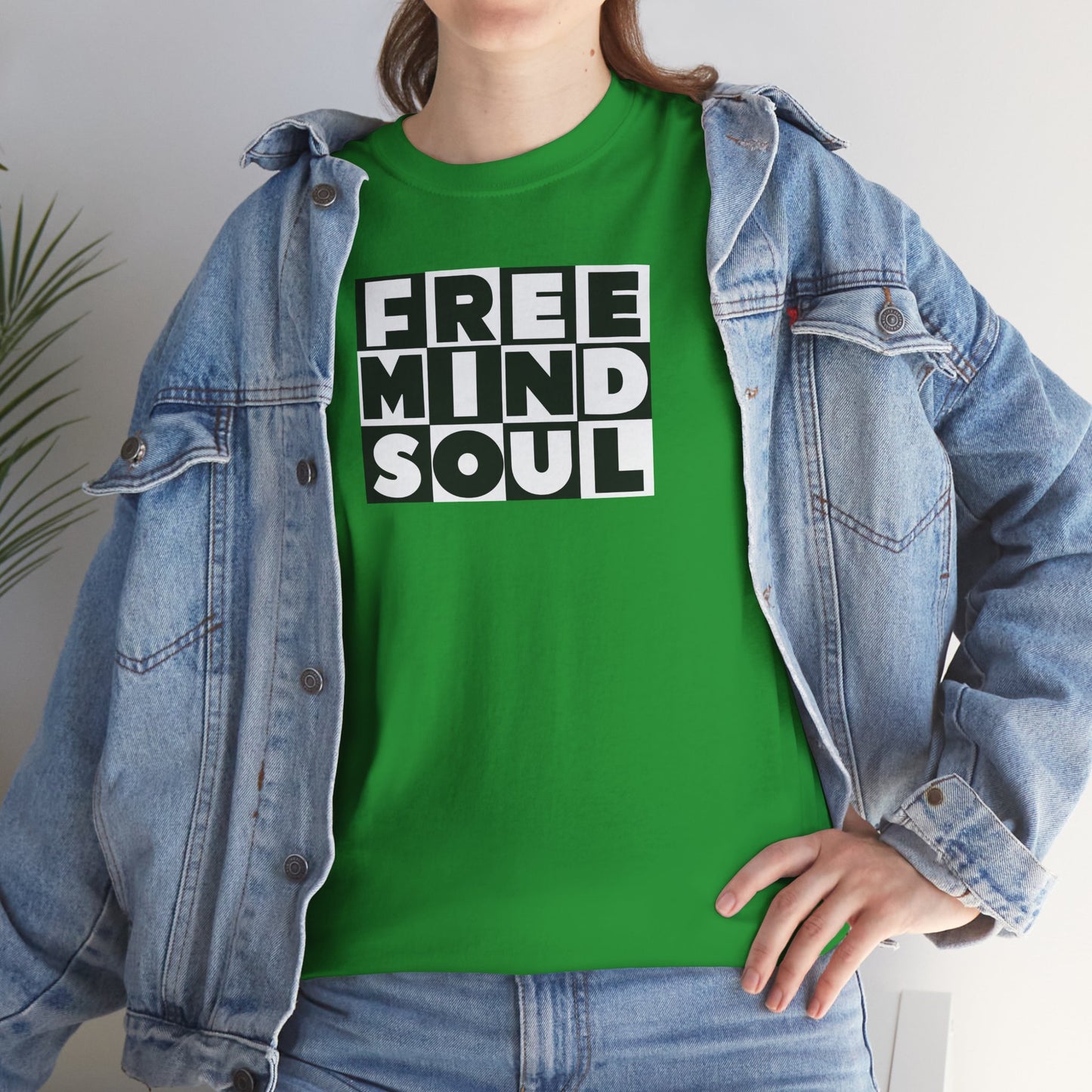 FREE MIND SOUL Unisex Heavy Cotton Tee