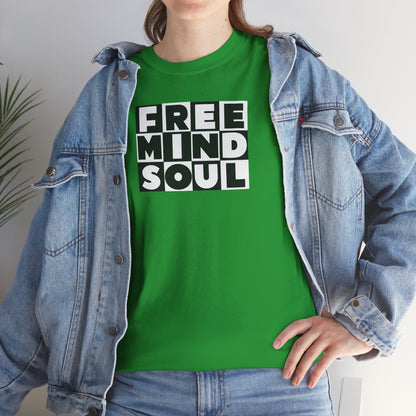 FREE MIND SOUL Unisex Heavy Cotton Tee