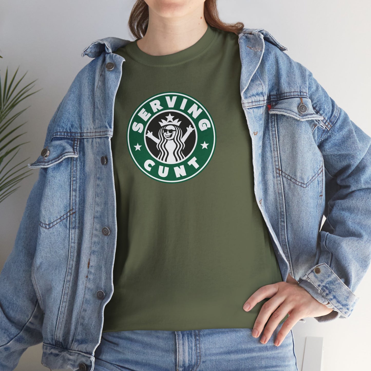 SERVINGCUNT Unisex Heavy Cotton Tee